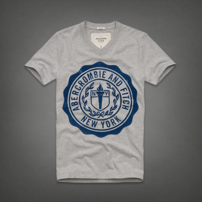 Abercrombie Fitch Hombres cuello en V Corto Remera AF5559